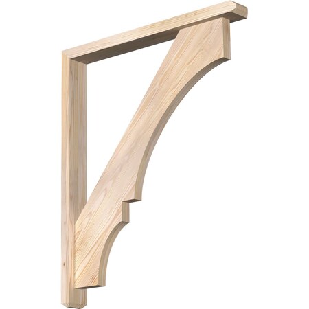 Ekena Millwork Balboa Craftsman Smooth Bracket w/ Offset Brace, Douglas Fir, 3 1/2"W x 30"D x 36"H BKT0402X30X36BOA04SDF